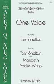 One Voice SSA choral sheet music cover Thumbnail